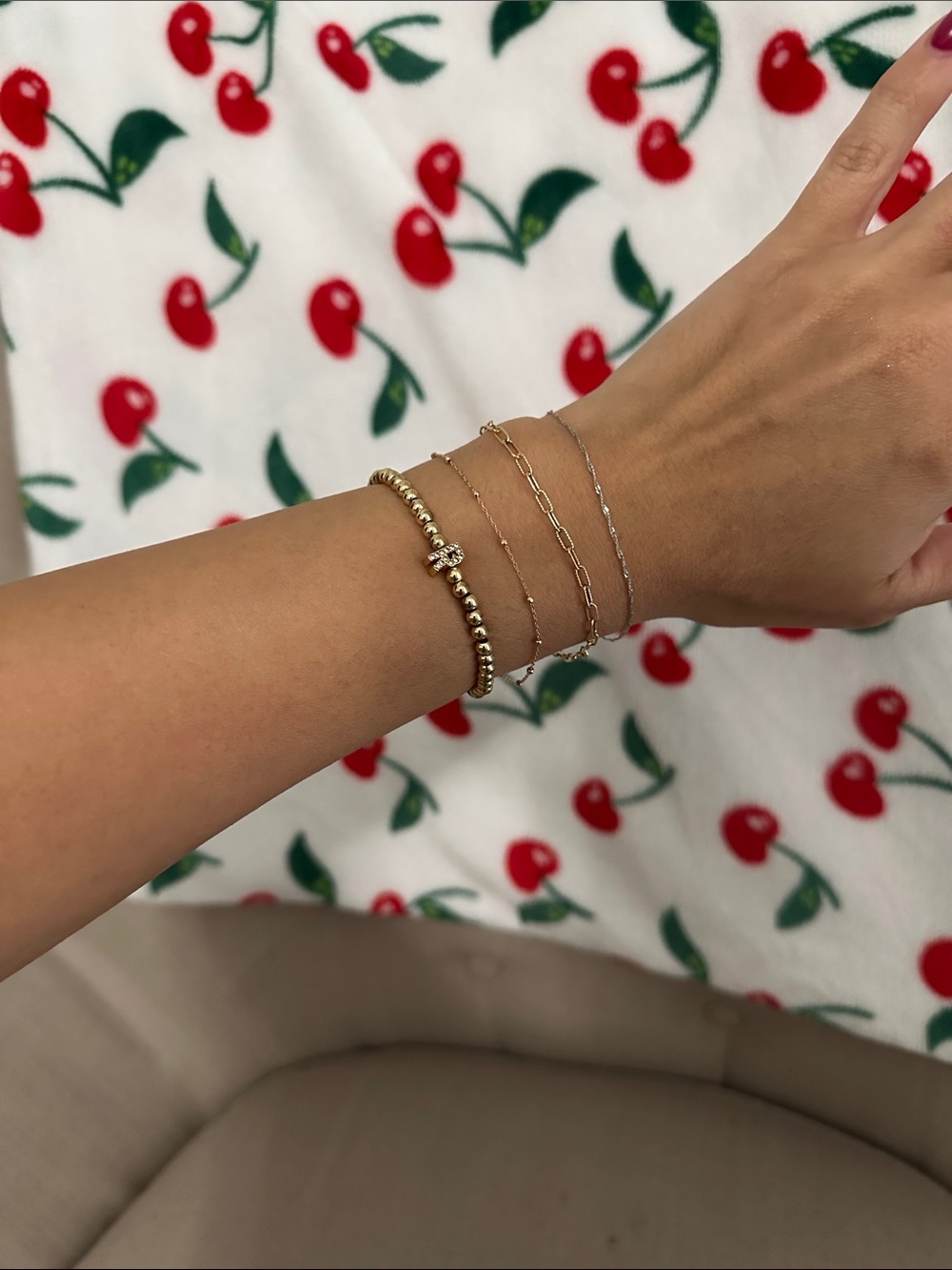 BaubleBar Pisa Pave Initial Bracelet- “R”